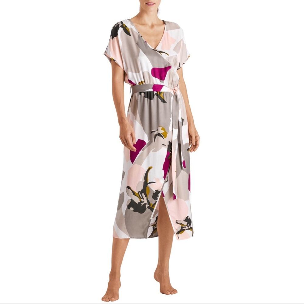 HANRO Phila Printed Tie Waist Midi Dress